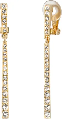 Produktbild von Traveller Ohrclips - Hänger - Goldfarbe - Preciosa Kristalle - 22kt Vergoldet - 55 mm - 157355