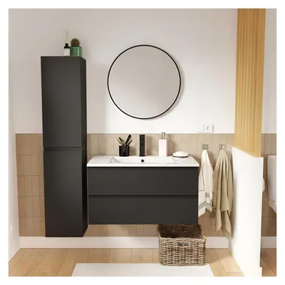 Image de Ensemble meuble simple vasque SORRENTO 80cm