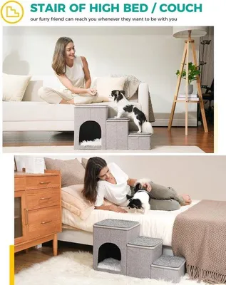 Obrázek produktu pro Schody pro psy, měkké a pohodlné, pro domácí mazlíčky, 50 cm