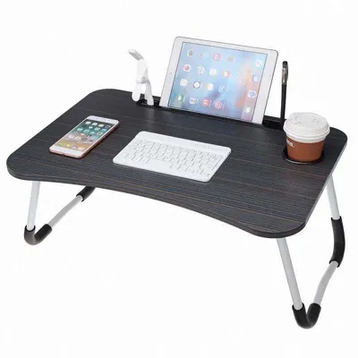 Produktbild von Herzberg Home & Living Herzberg Hg-04173: Skládací psací stůl s držákem na hrnek a tablet