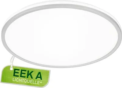 Image de Briloner Lana A Lampe de plafond LED, CEE A source lumineusec*, plafonnier led, lumière indirecte, lumière blanc neutre, chrome mat, Ø33 x 6 cm