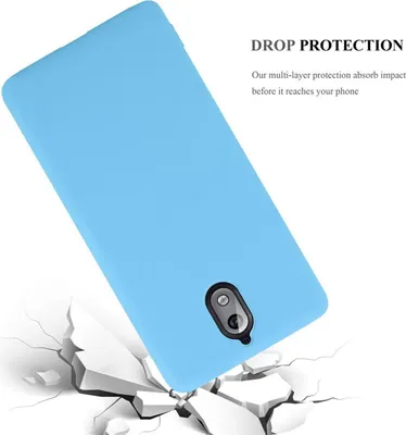 Produktbild von Cadorabo Hülle für Nokia 3.1 Schutzhülle in Blau Handyhülle TPU Silikon Etui Case Cover