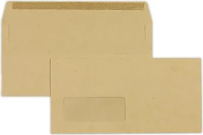 Produktbild von Briefumschläge DINlang 80g/qm selbstklebend Sonderfenster VE=1000 Stück braun
