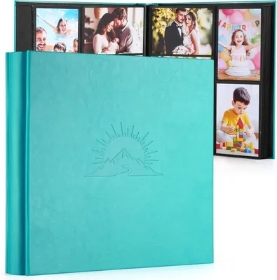 Obrázek produktu pro Fotoalbum, rozměr 10 x 15 cm, kapacita 600 fotografií, potažené umělou kůží, s reliéfním potiskem, vhodné pro rodinu
