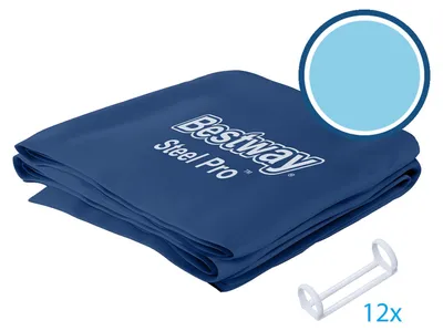 Produktbild von Ersatzteil Poolfolie für Steel Pro 366x76ccm, rund - inklusive Kunststoffring-Set