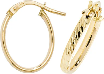 Image de Boucles d'Oreilles Créoles Femme Or 375/1000 - 13mm; TRS16098MM13