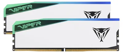 Produktbild von DIMM 32 GB DDR5-7000 (2x 16 GB) Dual-Kit (weiß, PVER532G70C38KW, Viper Elite 5 RGB, INTEL XMP)
