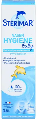Produktbild von STERIMAR Nasenhygiene Baby 2 in 1 Nasenspray und Spülung zum Befeuchten der Nasenschleimhaut, 100 ml Lösung