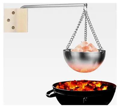 Produktbild von Verdampferschale für die Sauna, hängende Schüssel aus Edelstahl, Kräuterschale mit Montagezubehör für Sauna und Spa Aufgüsse, Geschenkideen