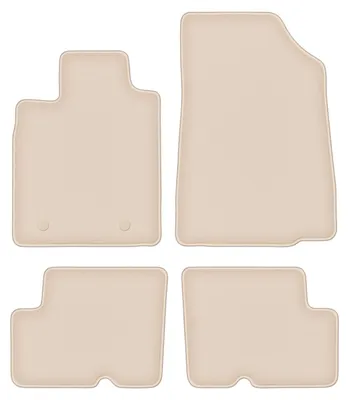 Produktbild von DURBAN Beige Velours-Fußmatten-Set für Dacia Duster 2WD SUV (2010-2018)