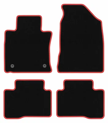 Immagine prodotto di Tappetini in moquette per SsangYong Tivoli 2015- (SUV) – set 4 pezzi, nero/rosso, su misura – Wielganizator CARLUX