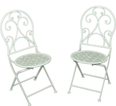 Produktbild von Garden Pleasure Gartenstühle Lascar weiß, 2 St.