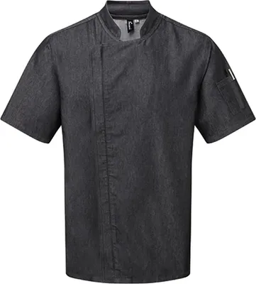 Produktbild von Premier Workwear PR906 | Kochjacke Chefs Zip-Close Short Sleeve Jacket - Farbe: Indigo Denim (ca. Pantone 2380C) - Größe: L