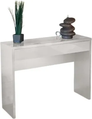 Produktbild von Konsole ARENA mit Schublade in Hochglanz Weiß – Maße 109 x 81 x 34 cm