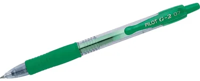 Produktbild von PILOT Gelschreiber G2, Strichstärke 0,4 mm, Schreibfarbe grün, Schaftfarbe farblos