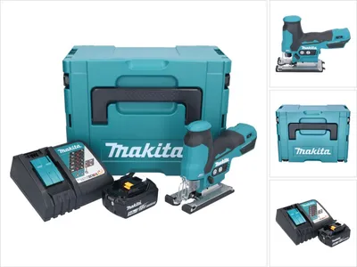 Image de Makita DJV 185 RT1J Scie sauteuse pendulaire sans fil 18 V Brushless + 1x batterie 5,0 Ah + chargeur + Makpac