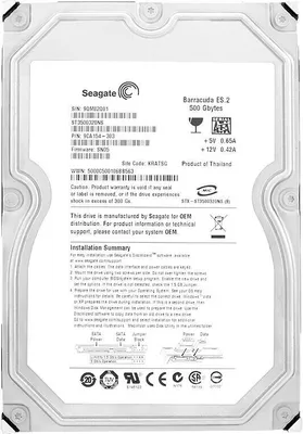 Obrázok produktu pre Pevný disk SEAGATE S-ATA ST3500320NS 500 GB - 7200 otáčok za minútu / 32 MB vyrovnávacia pamäť