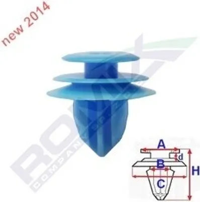 Produktbild von 10x ROMIX C60649 Clip Innenraumverkleidung, Kofferraum