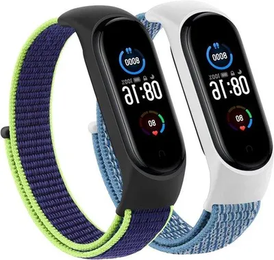 Productafbeelding van Zachte nylon armband in cyaanblauw voor smartwatches