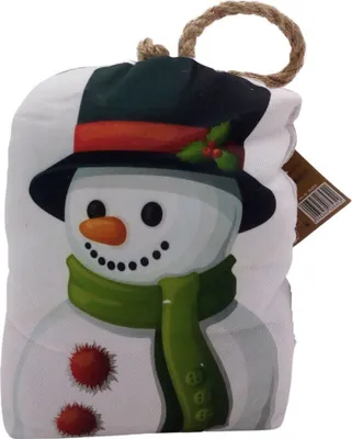 Produktbild von Türstopper Weihnachtsmotiv Türpuffer Stopper Winter Motiv mit Sisal Kordel, Variante:Schneemann