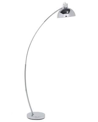 Produktbild von BELIANI Stehlampe Silber Metall 155 cm verstellbarer Schirm Kabel mit Schalter Bogenlampe Industrie Design