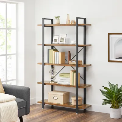 Produktbild von VASAGLE Bücherregal, stabiles Standregal mit 5 Regalebenen, einfach