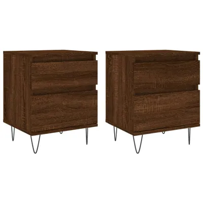 Produktbild von Nachttische 2 Stk. Braun Eichen-Optik 40x35x50 cm Holzwerkstoff