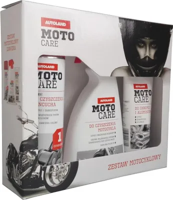 Produktbild von Autoland Motocare Geschenkset Für Motorradfahrer (Kettenreiniger 500Ml, Motorradreiniger 500Ml, Chrom Und