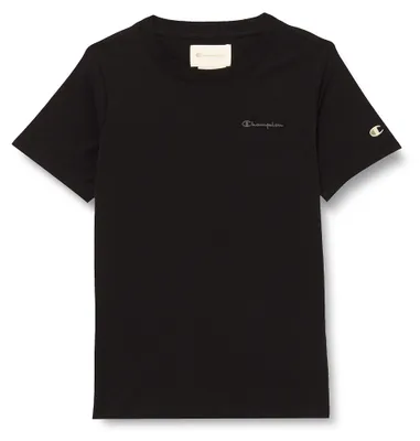 Produktbild von Champion Mädchen Eco Future Light Jersey Regular S/S T-Shirt, Schwarz, 9-10 Jahr