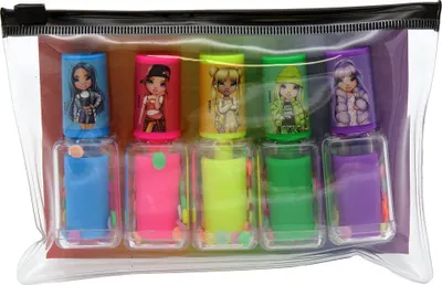 Produktbild von Rainbow High Set Mit 5 Highlightern In Nagellackform Durchsichtig Durchsichtig One Size