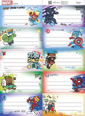 Produktbild von Aufkleber für Hefte mit Avengers-Motiv – Beniamin