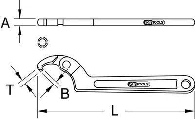 Produktbild von Scharnierende Schraubenschlüssel 19-50mm verstellbar
