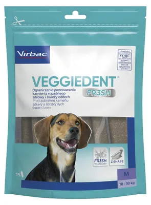 Image de VIBRAC Veggiedent Fresh M - friandise pour chiens - 352,5 g