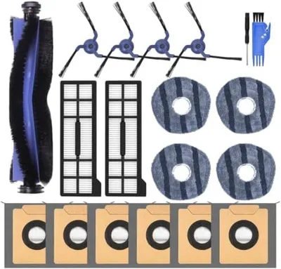 Produktbild von PromoHome® 19-teiliges Zubehörset für Saugroboter – Hauptbürste, Wischpads, Seitenbürsten, HEPA-Filter, Staubbeutel, Reinigungswerkzeug