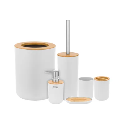 Immagine prodotto di Teesa TSA0400 Set di accessori da bagno 6 pezzi, bianco