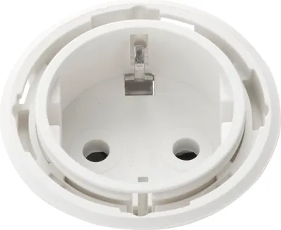 Produktbild von Evoline One Steckdose ohne Abdeckring ø 59mm mit Winkelstecker Kunsttoff weiß
