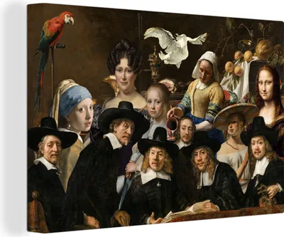 Obrázek produktu pro OneMillionCanvasses® - Obraz na plátně - 140x90 cm, Staří mistři - Malba - Koláž, Nástěnná umělecká dekorace - Fotografie na plátně - Obraz na dřevěném rámu