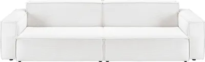Produktbild von KAWOLA Sofa SAMU 3-Sitzer Feincord weiß