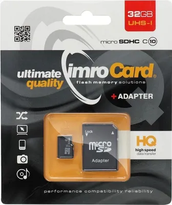 Produktbild von IMRO 10/32G UHS-I ADP, 32 GB, MicroSDHC, Klasse 10, UHS-I, 82 MB/s, 21 MB/s