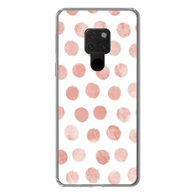 Produktbild von MuchoWow® Handyhülle Schutzhülle Hülle für Huawei P40 Lite Polka dots - Rosa - Weiß Silikon Softcase Handy Hülle - Handy