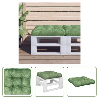 Zdjęcie produktu dla The Living Store Poduszka Palette wzór liści tkanina 60x60x12 cm