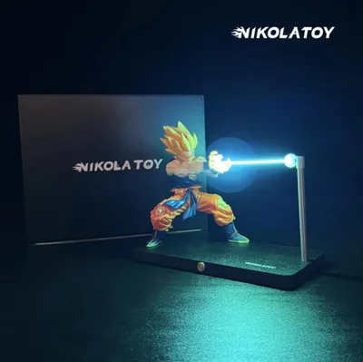 Produktbild von Nikolatoy Dragon Ball Son Goku Lampe Kamehameha Magnetisch LED Nachtlampe