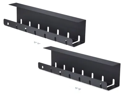 Productafbeelding van StarTech.com Startech - Kabelorganizer - Stroomstripbevestiging - voor onder het bureau - zwart - 53 cm - voldoet aan TAA-normen (verpakking met 2 stuks)