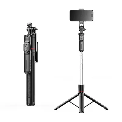 Produktbild von 170cm Selfie Stick Stativ für iPhone mit Fernbedienung, Handyhalterung und 1/4"-Schraube, ausziehbares Reise-Stativ für Handy, Kamera, Handyhalterung