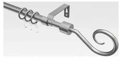 Produktbild von ausziehbare Gardinenstange Silbergrau 13/16 mm Ø, 130-240 cm