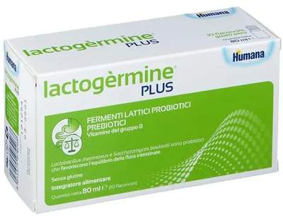 Obrázok produktu pre Lactogermine Plus: 10 fľaštičiek s probiotikami (laktobacilmi)