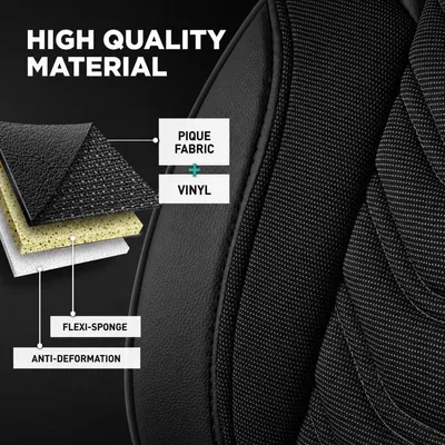 Immagine prodotto di Set di rivestimenti per sedili PANDA, compatibile con: PEUGEOT EXPERT (dal 2016), CITROEN JUMPY (dal 2016), OPEL VIVARO C (dal 2019), FIAT SCUDO. Colore: nero/grigio