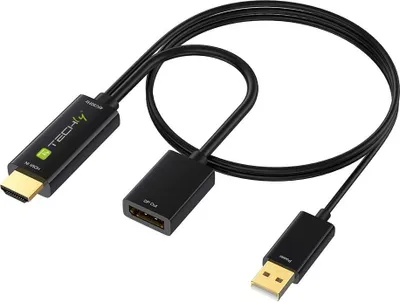 Immagine prodotto di Techly ICOC HDMI-DP12A60 cavo e adattatore video HDMI tipo A (Standard) DisplayPort Nero