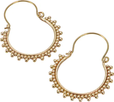Produktbild von Tribalohrringe aus Messing, Ethnoohrringe 3,5 cm - Gold, Ohrringe + Ohrstecker Modeschmuck