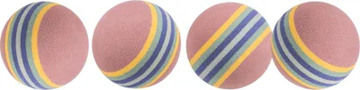 Immagine prodotto di Set di 4 pezzi | Palline dure arcobaleno | Gioco per gatti | 3,5 cm